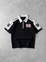 FORTIS ZIP POLO  - BLACK