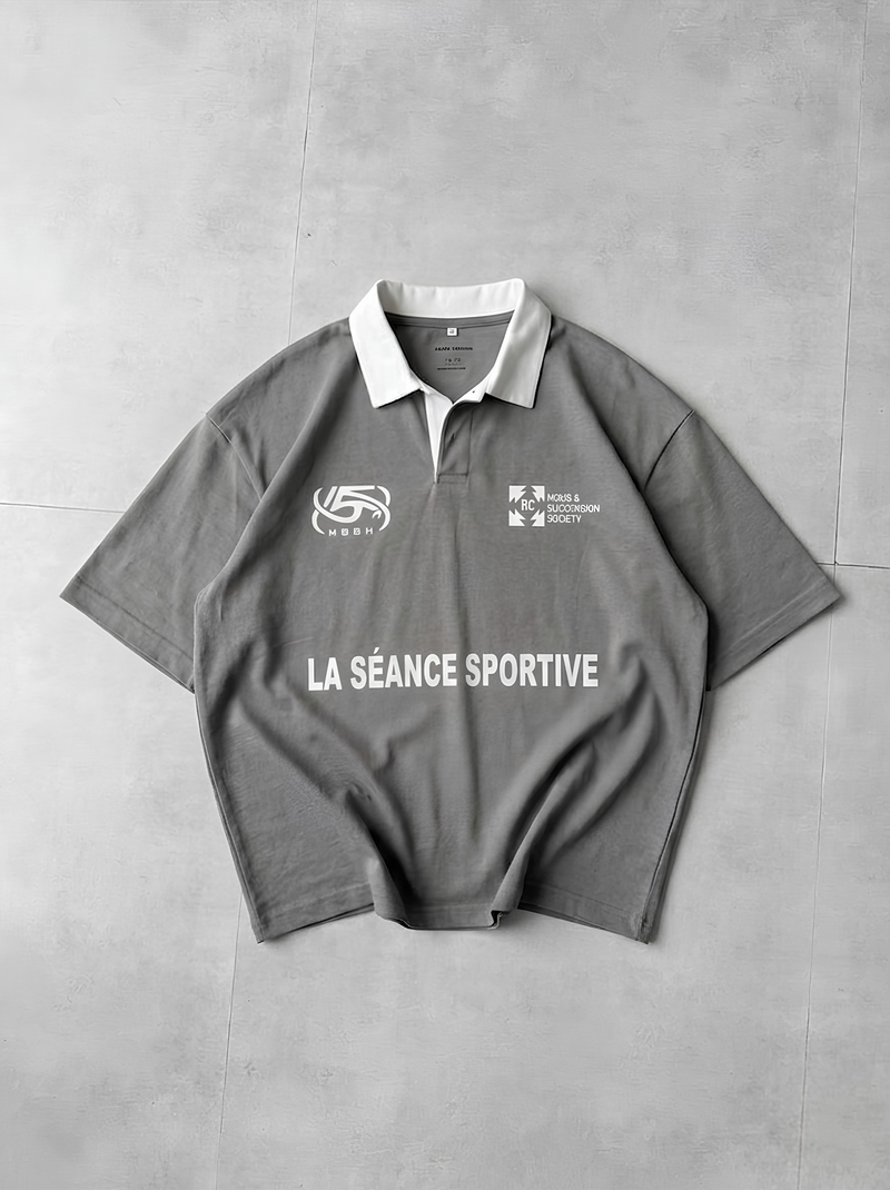 RUGBY POLO - GREY