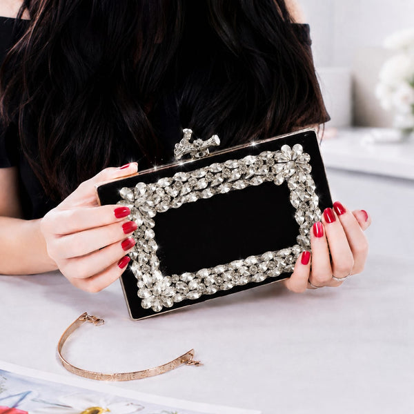 Bridal Clutch Bag with Handle for Girls