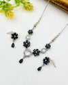 Silver Plated Micro Zircon Locket Set for Women