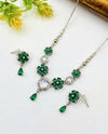 Silver Plated Micro Zircon Locket Set for Women