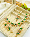 Full Zircon Necklace Set with Earrings & Tika