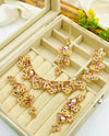 Full Zircon Necklace Set with Earrings & Tika