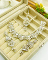 Full Zircon Necklace Set with Earrings & Tika