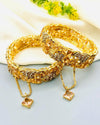 Gold Plated Manjoos Zircon Bangles Set for Women